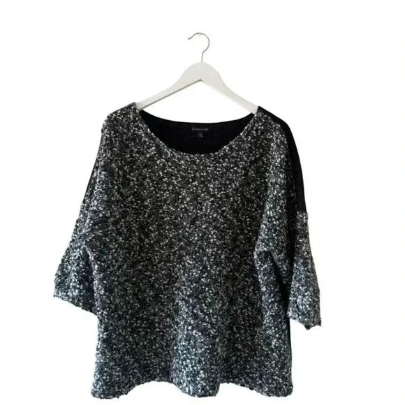 Eileen Fisher Bateau Neck Boucle Front Boxy Wool Blend Sweater SZ XL #2279 - Picture 3 of 14